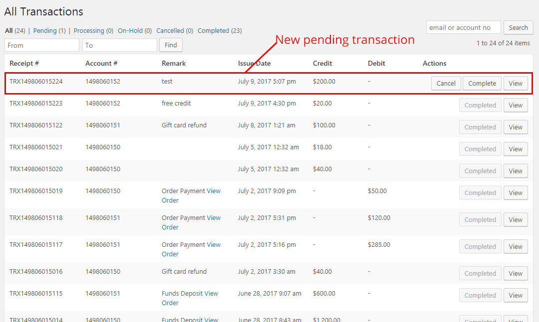 All Transactions